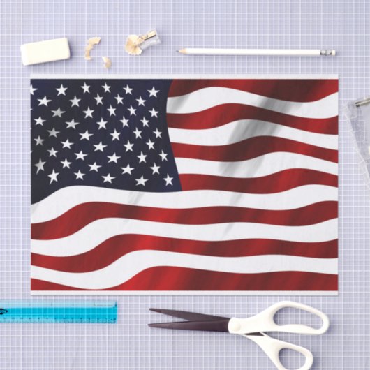 Amerikaanse vlag tissuepapier (Craft)