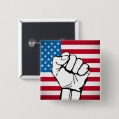 Amerikaanse vlag | Toenemende ist Vierkante Button 5,1 Cm (Voorkant /achterkant)