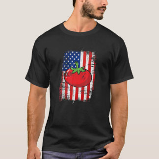 Amerikaanse vlag Tomato Whisperer Love Growing Tom T-shirt