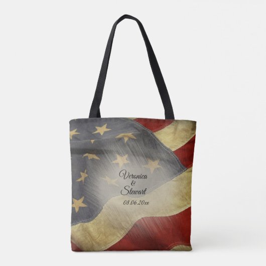 Amerikaanse vlag tote bag (Achterkant)