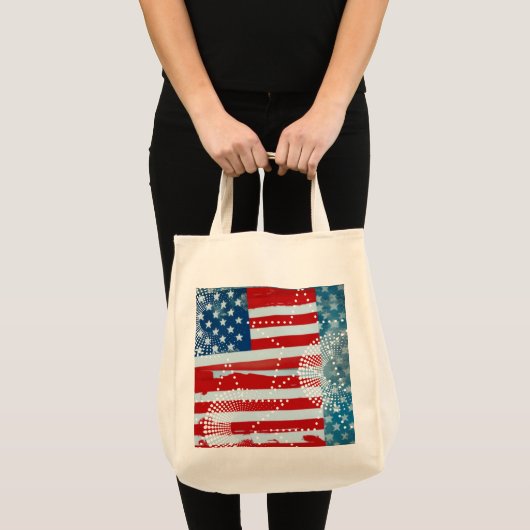 Amerikaanse vlag tote bag (Voorkant (product))