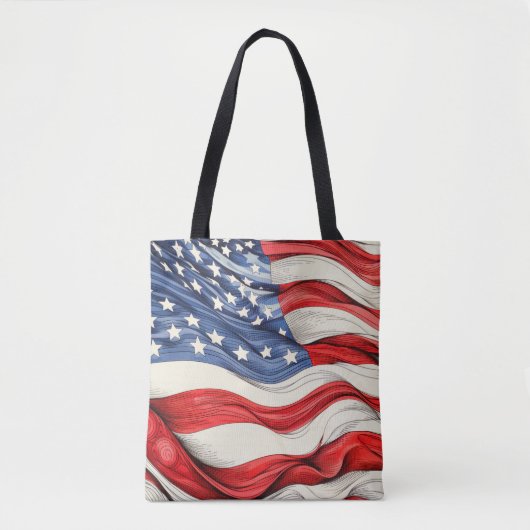 Amerikaanse vlag tote bag (Voorkant)