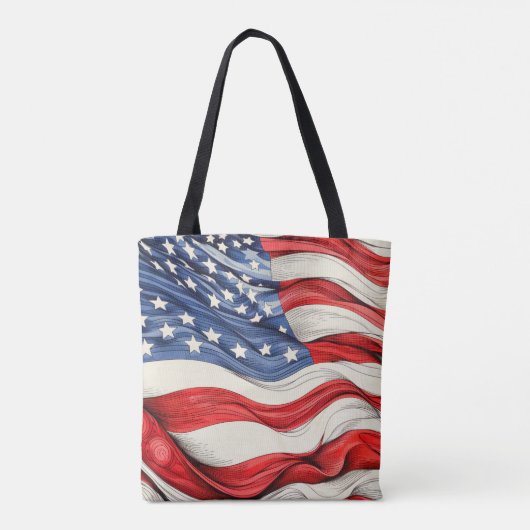 Amerikaanse vlag tote bag (Achterkant)