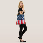 Amerikaanse vlag tote bag (Op model)