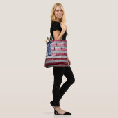 Amerikaanse vlag tote bag (Op model)