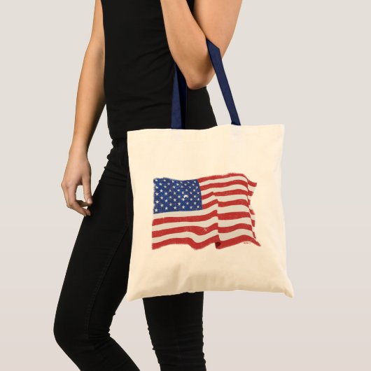  Amerikaanse vlag Tote Bag (Voorkant (product))