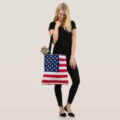 Amerikaanse vlag tote bag (Op model)