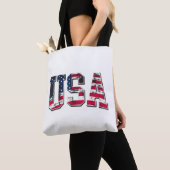 Amerikaanse  vlag tote bag (Dichtbij)