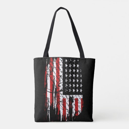  Amerikaanse vlag Tote Bag (Achterkant)