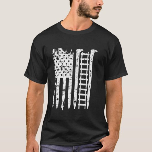 Amerikaanse vlag Train Gift for railwa T-shirt (Voorkant)