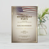 Amerikaanse vlag | Transparant | Goud Lijst |  Kaart (Staand voorkant)