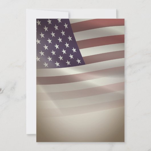 Amerikaanse vlag | Transparant | Goud Lijst |  Kaart (Achterkant)