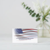 Amerikaanse vlag | Transparante indeling | wit Visitekaartje (Staand voorkant)