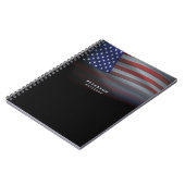 Amerikaanse vlag | Transparante indeling | Zwart Notitieboek (Linkerzijde)