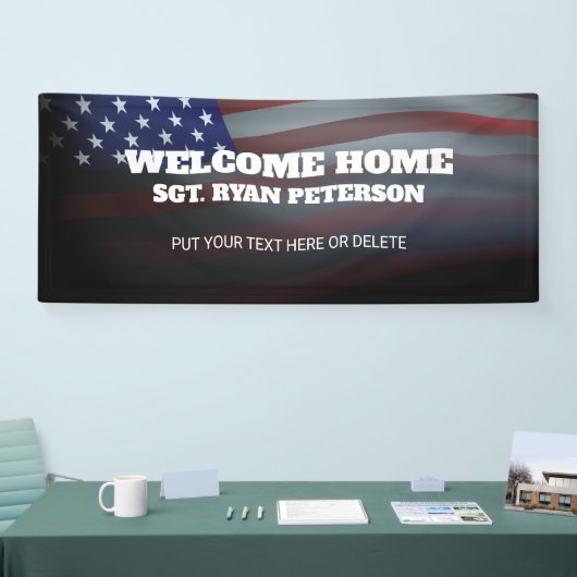 Amerikaanse vlag | Transparante indeling | Zwart Spandoek (Beurs)