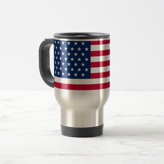 Amerikaanse vlag Travel Mug Reisbeker (Voorkant links)
