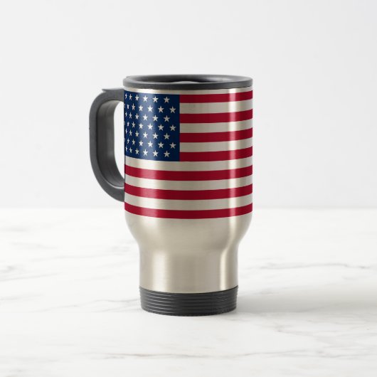 Amerikaanse vlag Travel Mug Reisbeker (Voorkant links)