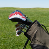 Amerikaanse vlag - Trendy Red White & Blue Stars Golfheadcover (Insitu)