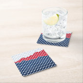 Amerikaanse vlag - Trendy Red White & Blue Stars Kartonnen Onderzetters (Insitu)