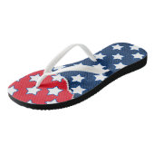 Amerikaanse vlag - Trendy Red White & Blue Stars Teenslippers (Schuin)