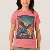 Amerikaanse vlag Tri-Blend shirt (Voorkant)