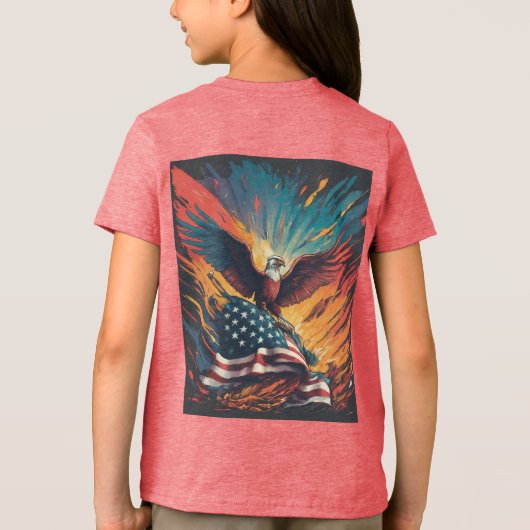 Amerikaanse vlag Tri-Blend shirt (Achterkant)