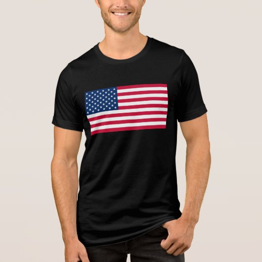 Amerikaanse vlag Tri-Blend shirt (Voorkant)