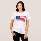 Amerikaanse vlag Tri-Blend shirt (Voorkant volledig)