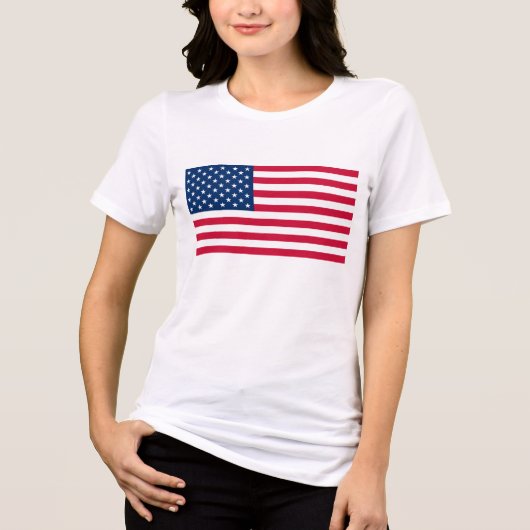 Amerikaanse vlag Tri-Blend shirt (Voorkant)