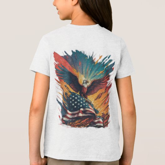 Amerikaanse vlag Tri-Blend shirt (Achterkant)