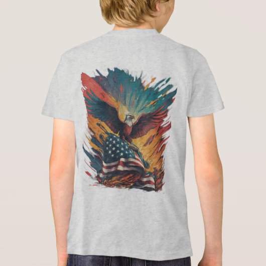 Amerikaanse vlag Tri-Blend shirt (Achterkant)