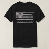 Amerikaanse vlag Triathlon Apparel Triathlon T-shirt (Design voorkant)
