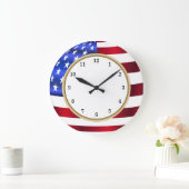 Amerikaanse vlag Trim Red White en Blue Grote Klok (Huis)