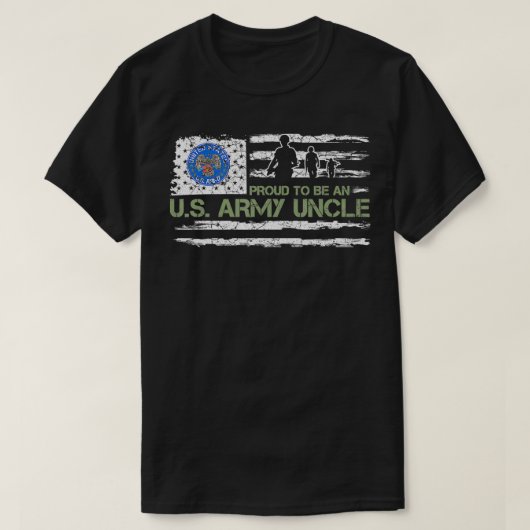 Amerikaanse vlag trots om een leger te worden unc T-shirt (Design voorkant)
