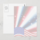 Amerikaanse vlag trots vonk barst briefkaart (Voorkant / Achterkant)