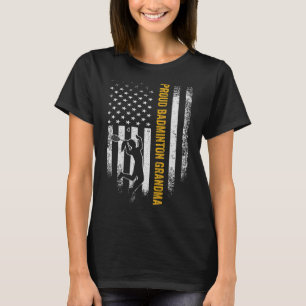 Amerikaanse Vlag Trotse Badminton Oma T-shirt