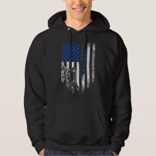  Amerikaanse vlag Trotse hockeydochter SI Hoodie