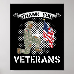 Amerikaanse vlag Trotse Soldaat Memorial bedankt Poster