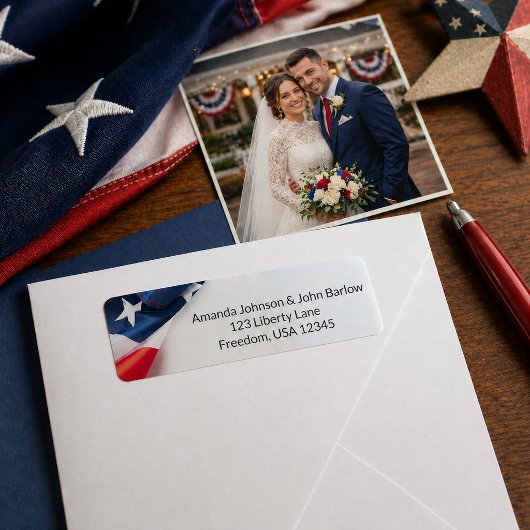 Amerikaanse Vlag Trouw Namen Retouradres Labels