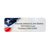 Amerikaanse Vlag Trouw Namen Retouradres Labels (Voorkant)