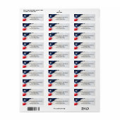 Amerikaanse Vlag Trouw Namen Retouradres Labels (Full Sheet)