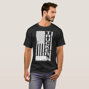Amerikaanse vlag Trucker heeft het druk T-shirt