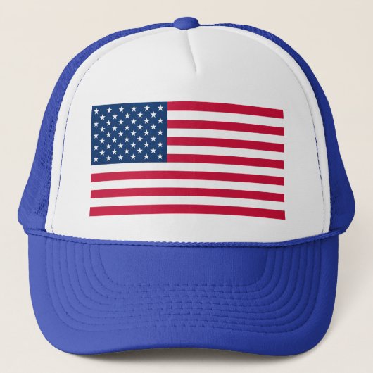 Amerikaanse Vlag Trucker Hoed USA Pet (Voorkant)