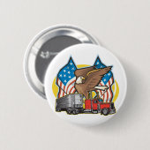 Amerikaanse vlag Trucker Ronde Button 5,7 Cm (Voorkant /achterkant)