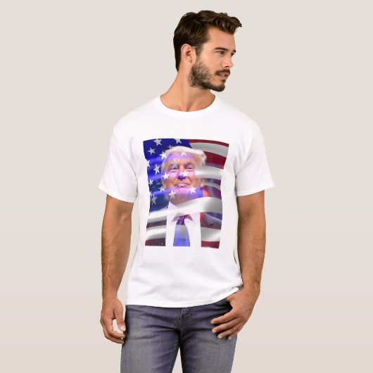 amerikaanse vlag trump 2020 t-shirt (Voorkant volledig)