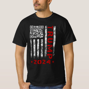 Amerikaanse vlag Trump 2024 45/47 QR Dancing Code T-shirt