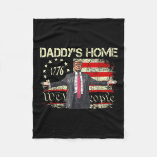Amerikaanse vlag Trump 2024 Daddys Home We the Fleece Deken