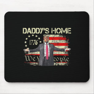 Amerikaanse vlag Trump 2024 Daddys Home We the Muismat