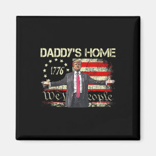 Amerikaanse vlag Trump 2024 Daddy's Home We The Pe Magneet