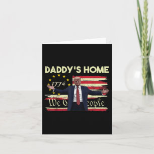 Amerikaanse vlag Trump Daddys Home Wij de mensen 4 Kaart